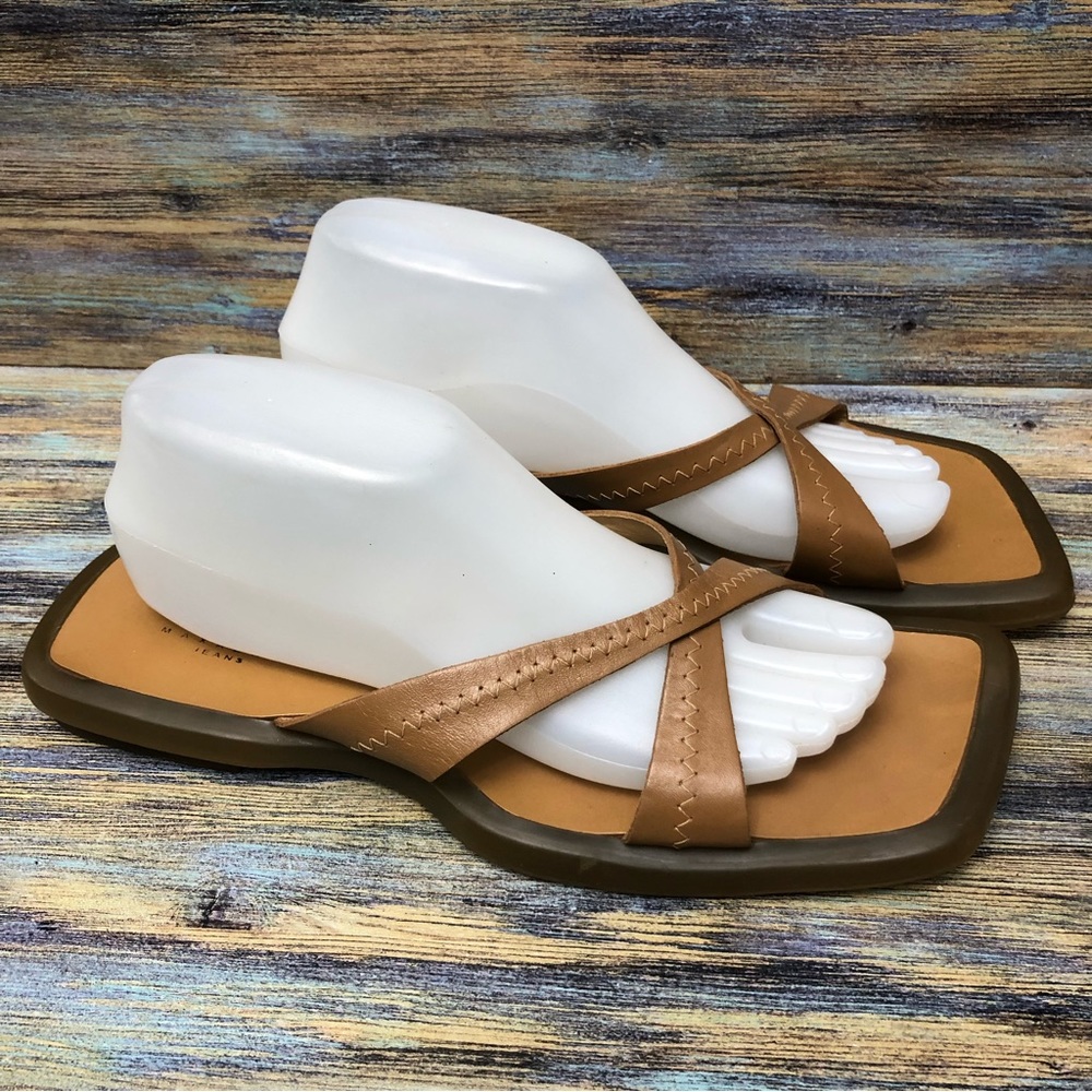 BCBGMaxazria Sandals Brown Slip On Womens Size 10 B